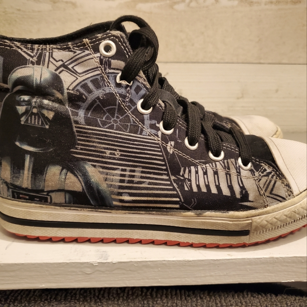 Skechers Kids Black White Red Star Wars High-Top Sneakers